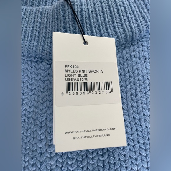 NEW | Faithfull The Brand | Myles Knit Shorts | Medium | Size 6 - Picture 5 of 5
